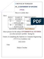 Soil Pollution Micro-project Report