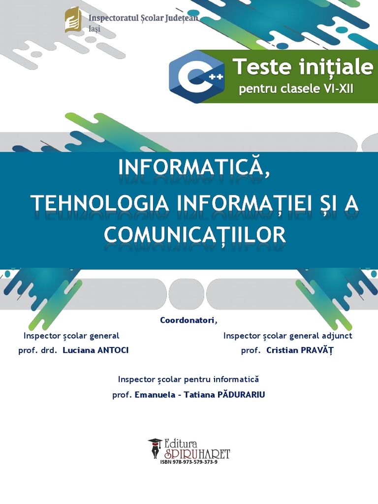 Culegere Teste INFORMATICA 1 | PDF