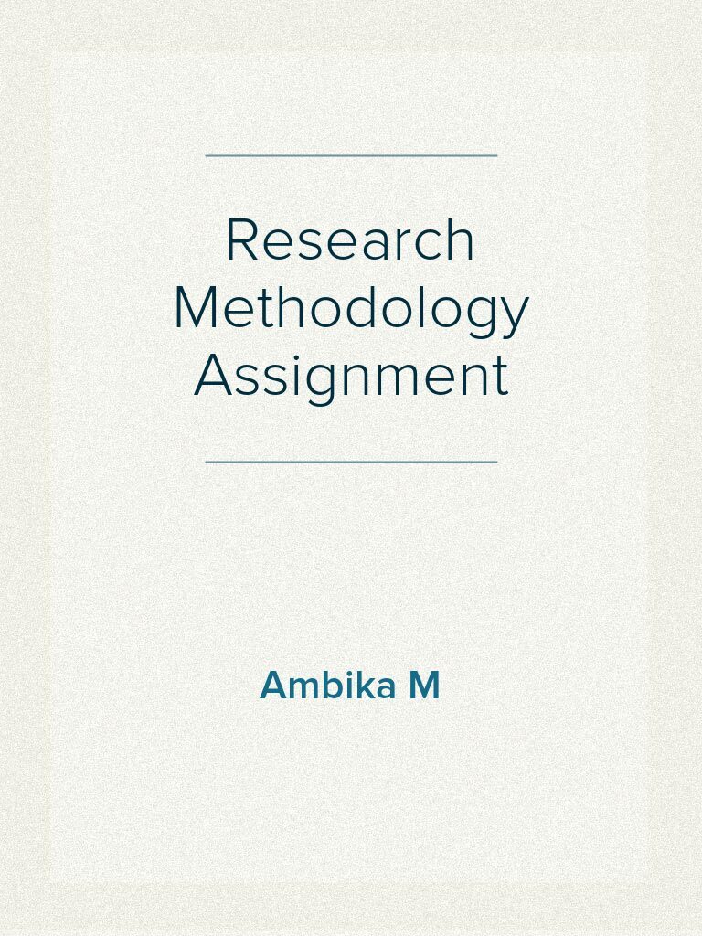Research Methodology Assignment - NMIMS Global | PDF | Dependent And ...