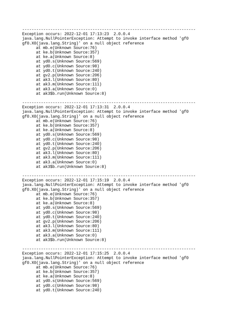 Error Log | PDF | Java (Programming Language) | Computer Engineering image.