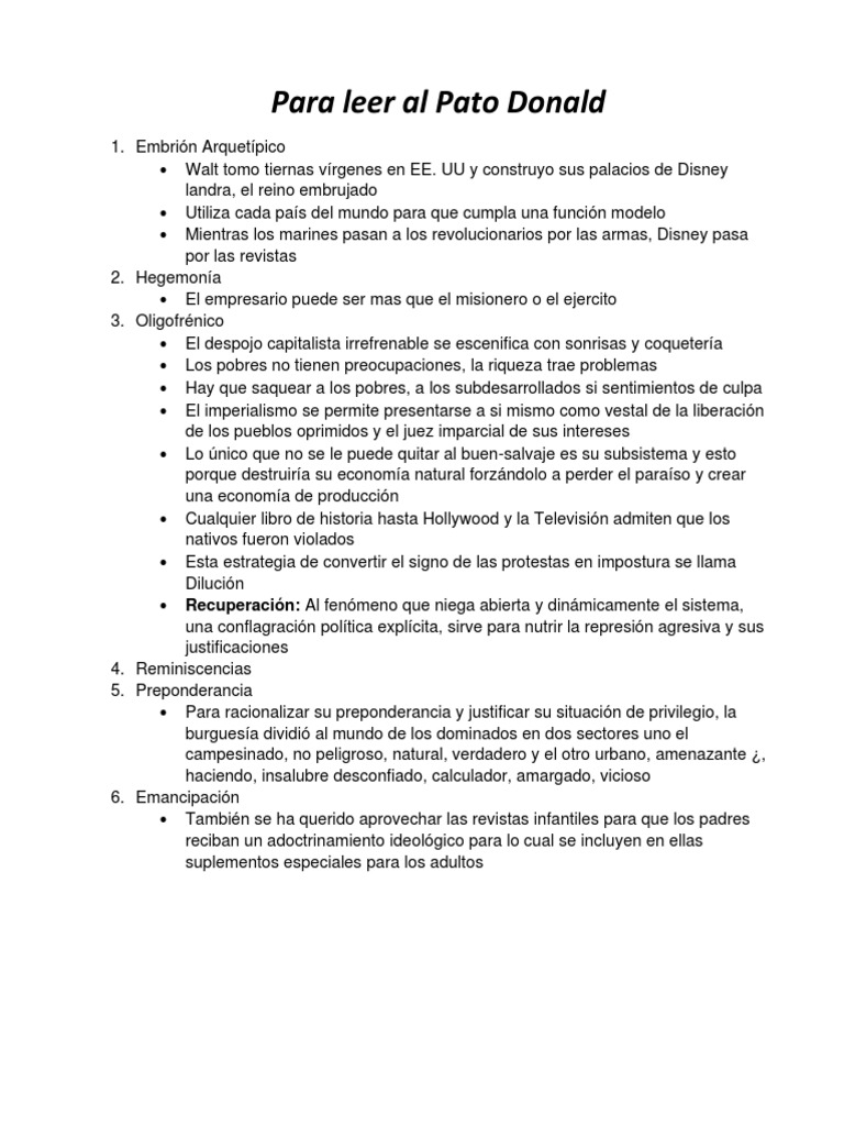 Para Leer Al Pato Donald PDF