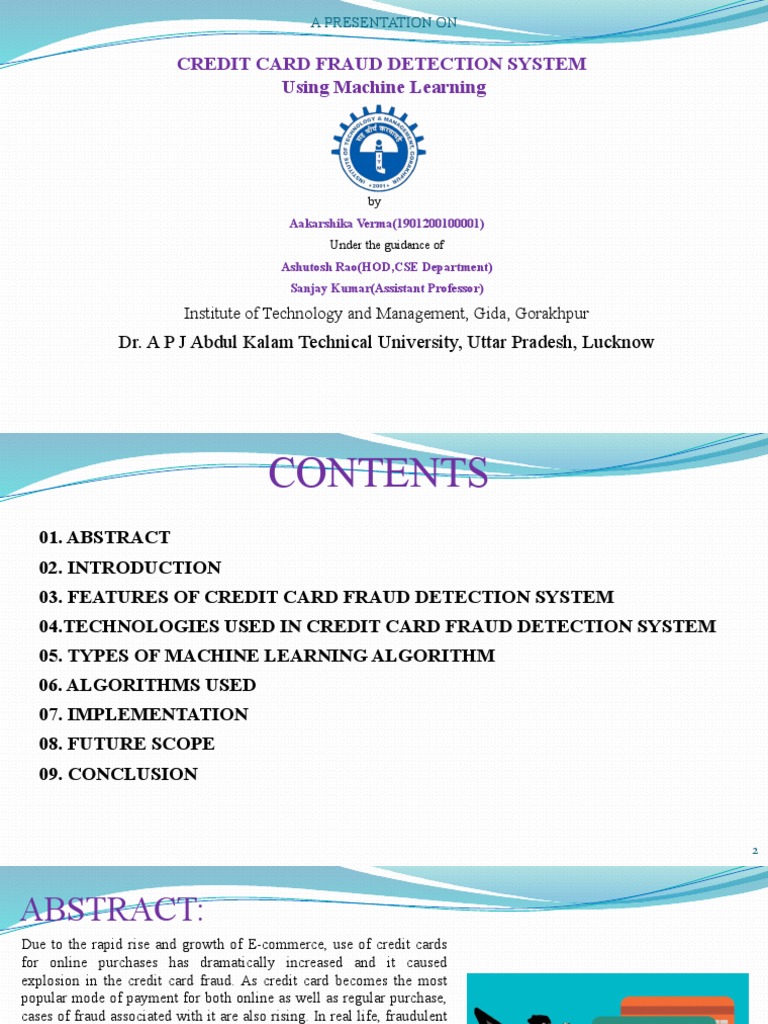 Machine Learning for Credit Card Fraud Detection An Analysis of Models, Algorithms, and