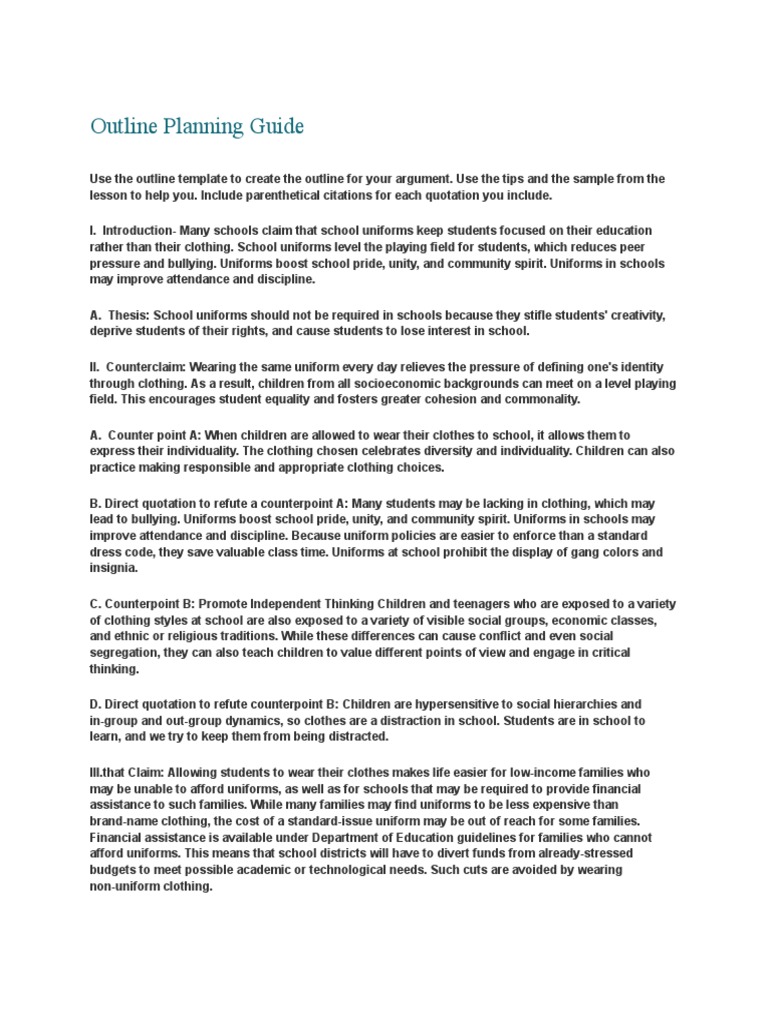 Outline planning guide pdf conformity socialization