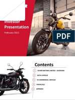 Eicher Motors Earnings Presentation For 3Q FY2020 21