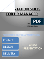 Presentation Skills For HR Manager