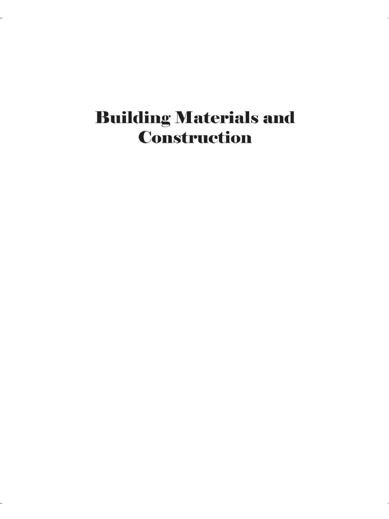 Building Materials & Construction KT | PDF