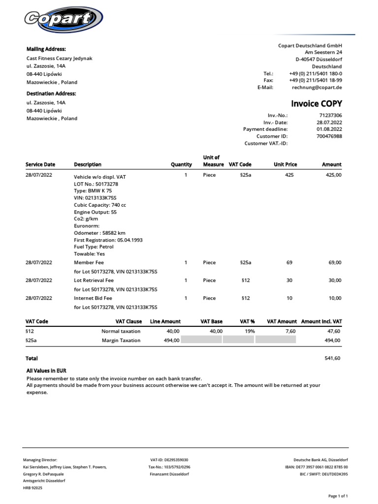 1993 BMK K75 FV | PDF | Value Added Tax | Economies