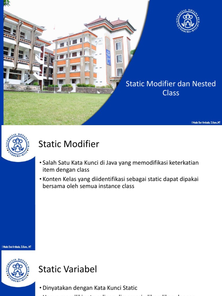 Modifikasi Static dalam Java | PDF | Komputer