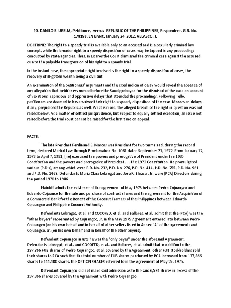 Ursua Vs Republic of The Philippines | PDF