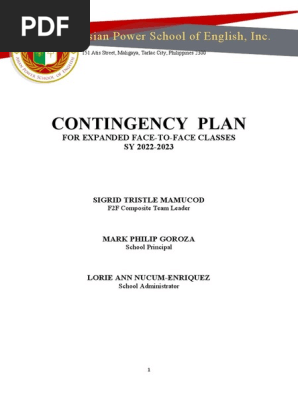 Contingency Plan