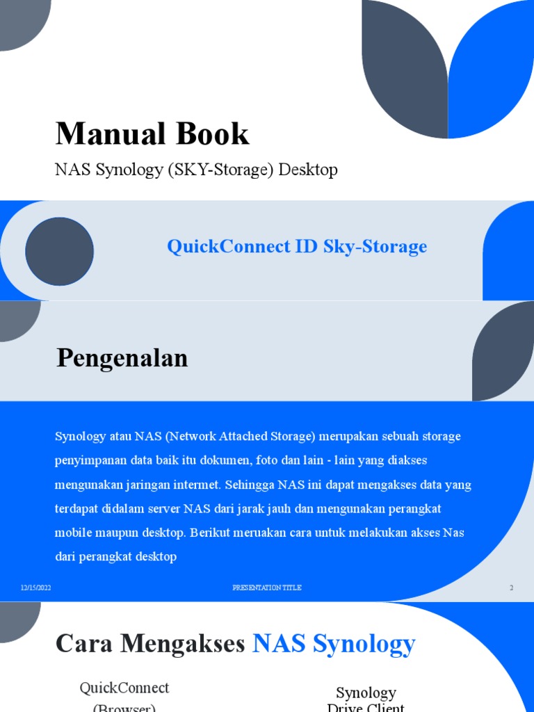 Manual Book NAS Desktop | PDF