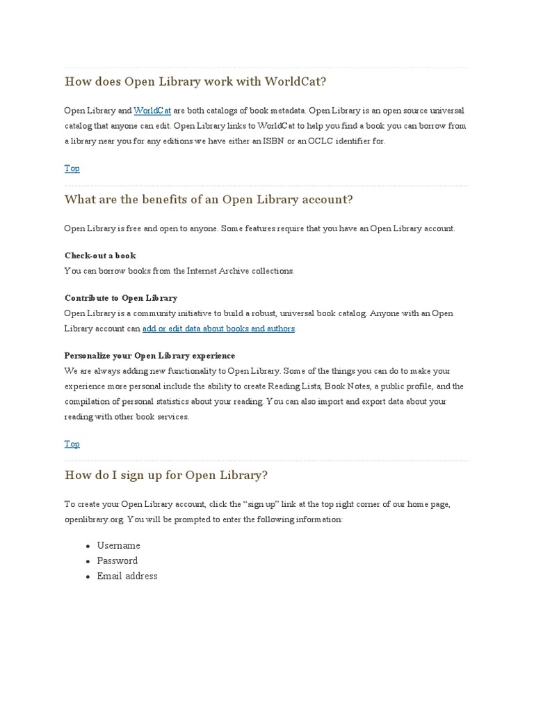 How Does Open Library Work | PDF