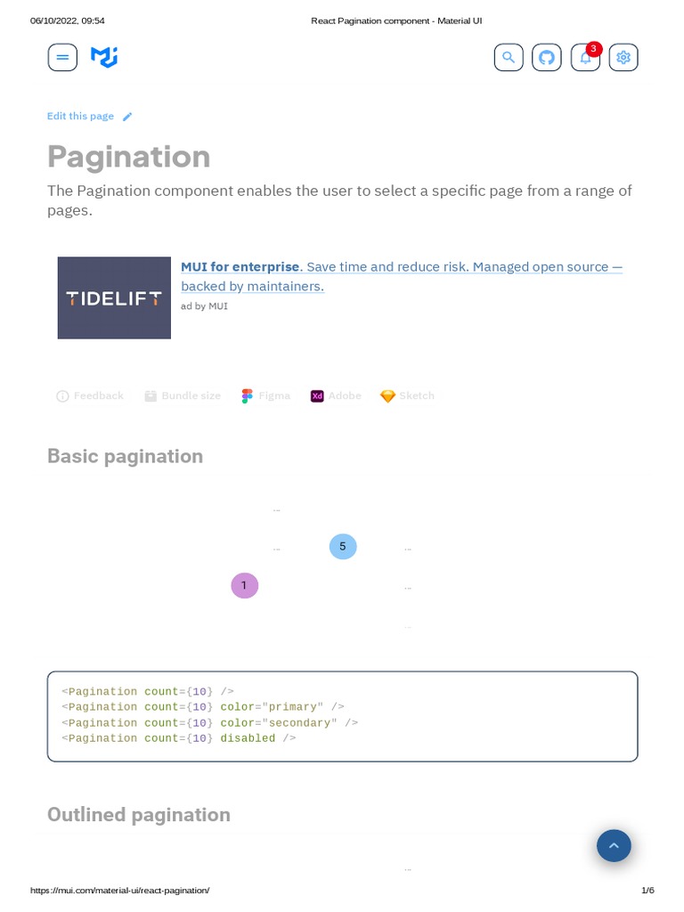 MUI React Pagination Component Guide | PDF | Information Age ...