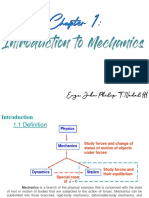 Chapter 1 - Introduction To Mechanics