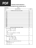 Maths Xii Marking Scheme Set 1