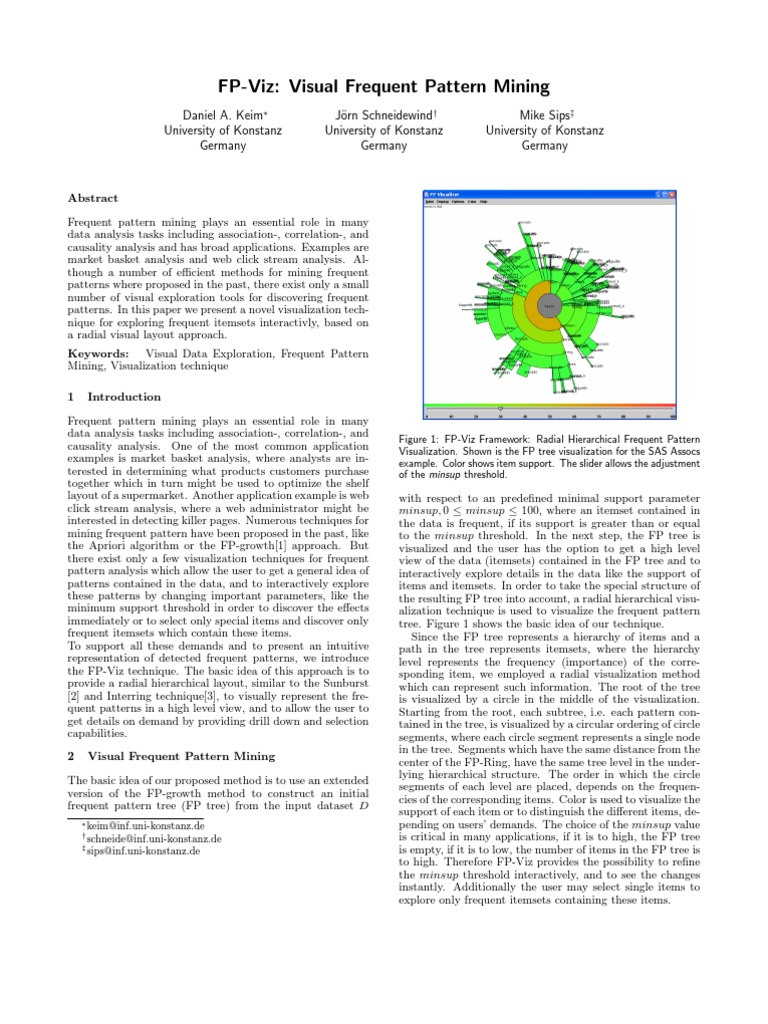 FP-Viz: Visual Frequent Pattern Mining | PDF | Hierarchy | Data
