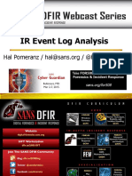 I R Event Log Analysis