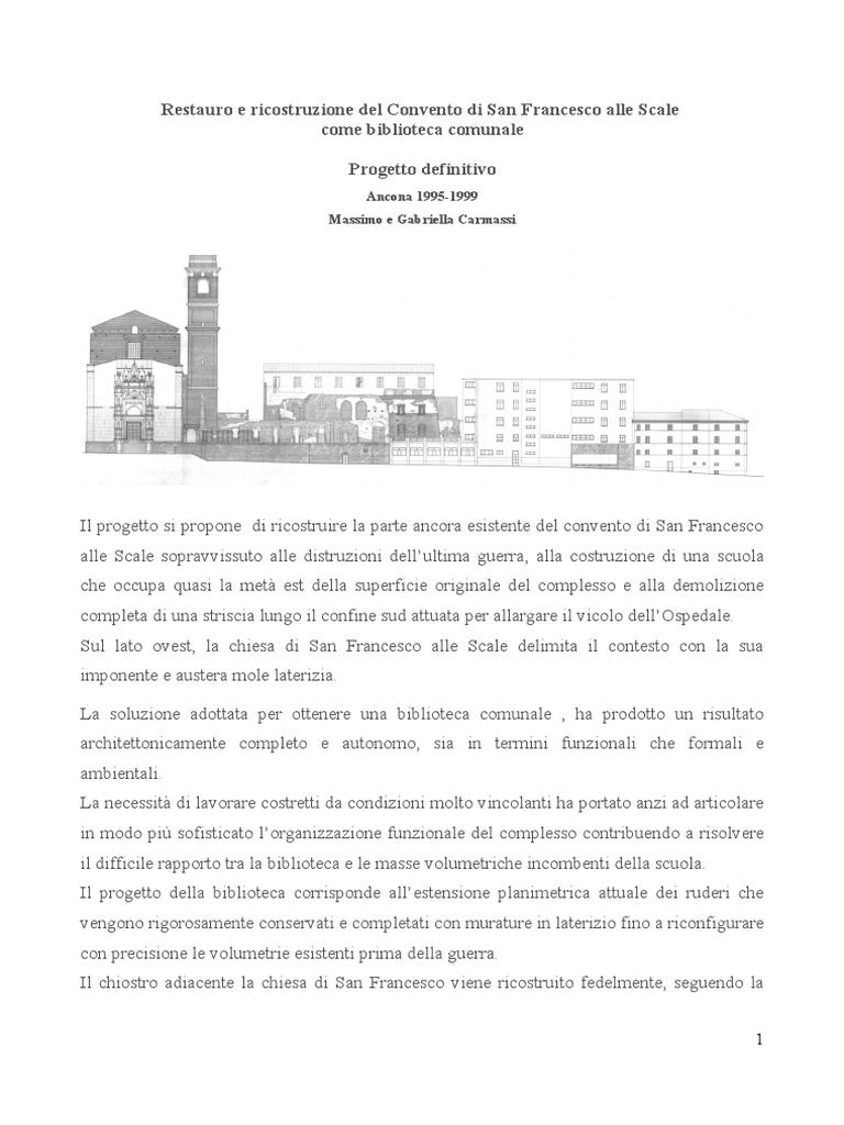 1999 Ancona RestaurodelConventodiSanFrancesco | PDF
