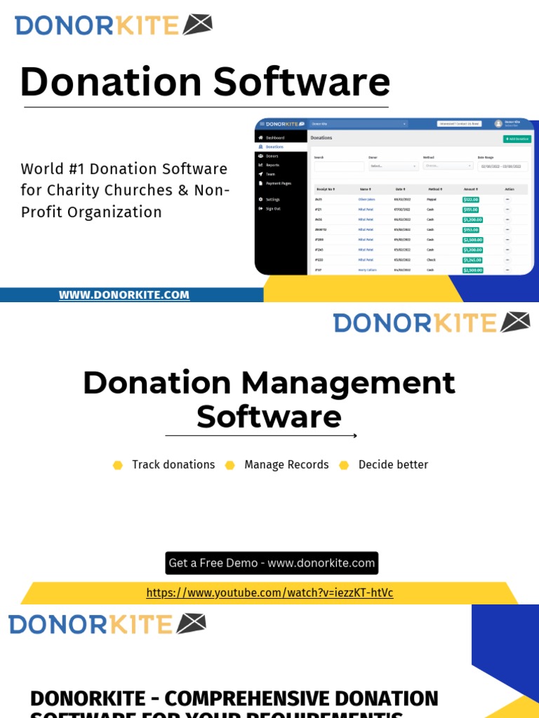 Donorkite Donation Software Pdf Nonprofit Organization