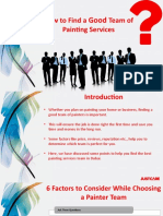 How To Find A Good Team of Painting Services