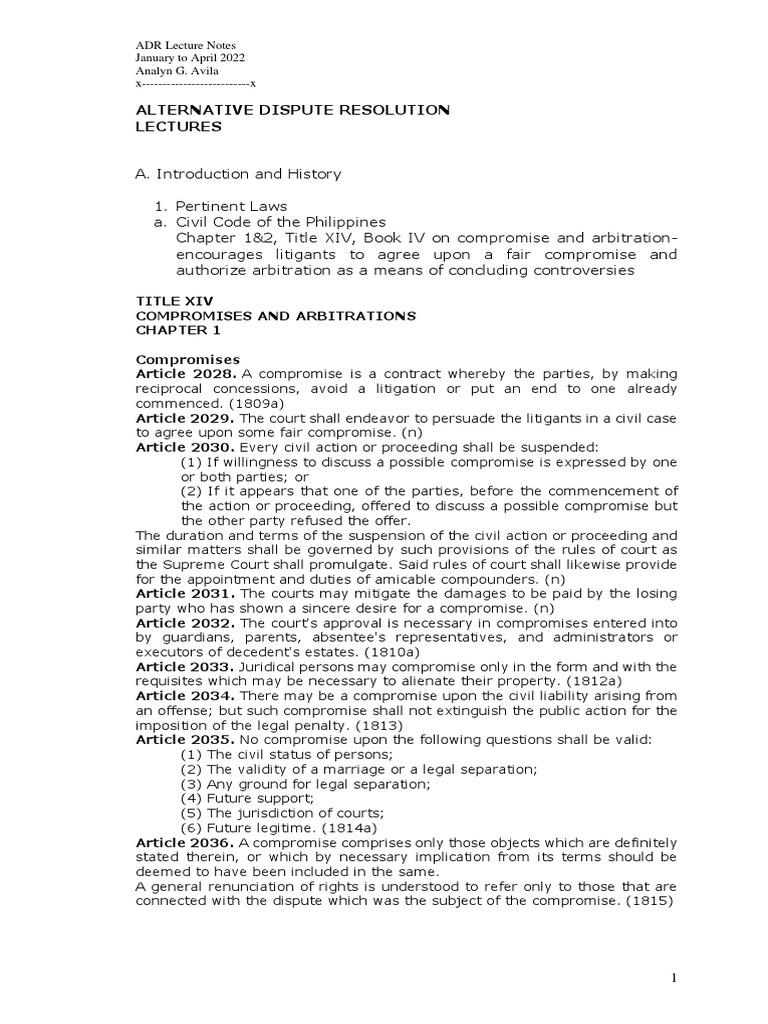 ALTERNATIVE DISPUTE RESOLUTION LLB NOTES PDF INDIA visual data 5