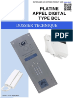 Retrouver Les Notices Produit Sur - Platine Appel Digital Type BCL Dossier Technique