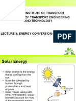 Lecture 3 & 4 Energy Conversion - Solar& Wind