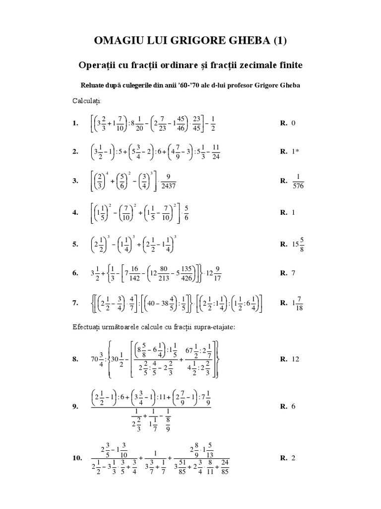 Hommage à Grigore Gheba en mathématiques | PDF | Méthodes et références ...