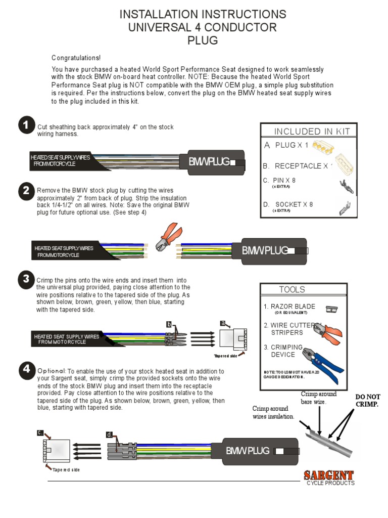Universal Plug Installation Guide | PDF | Electrical Connector | Ac ...