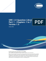 SIRE 2.0 Question Library - Part 1 - Chapters 1 To 7 - Version 1.0 (January 2022)