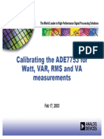 Calibrating The ADE7753 For Watt, VAR, RMS and VA Measurements