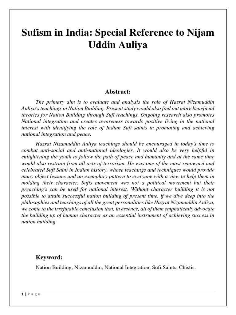 Sufism In India Pdf Sufism Persian Philosophy