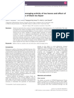 Tea leaves' radical scavenging activity and effect of additives