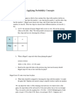 Performance Task Applying Probability Concepts Performance Task