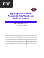 Applying Function Point Analysis To Data Warehouse Analytics Systems