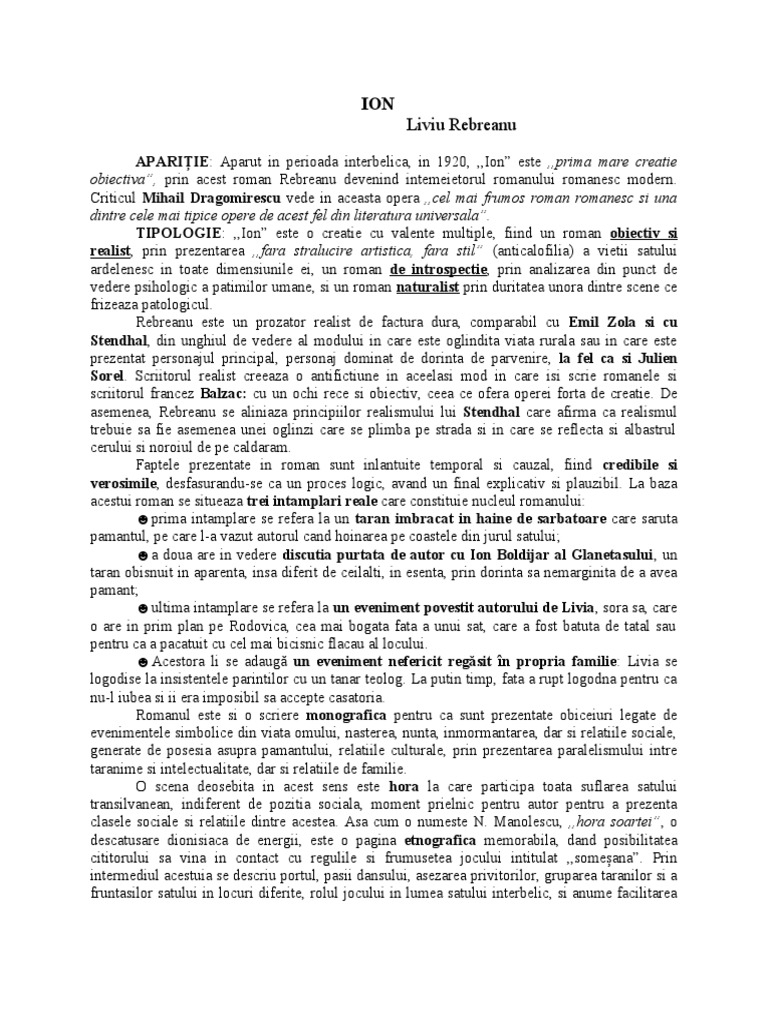 Ion - Liviu Rebreanu | PDF