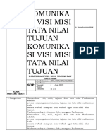 Sop Komunikasi Visi, Misi, Tata Nilai Tujuan