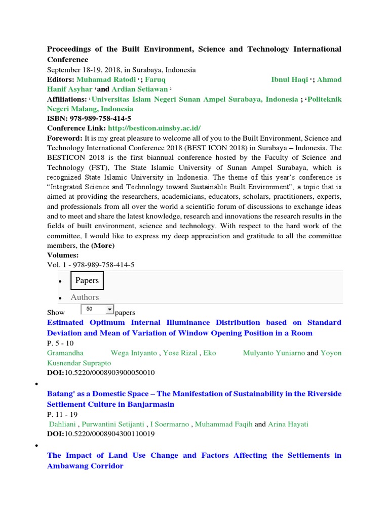 Sustainable Built Environment Insights | PDF | Science & Mathematics ...