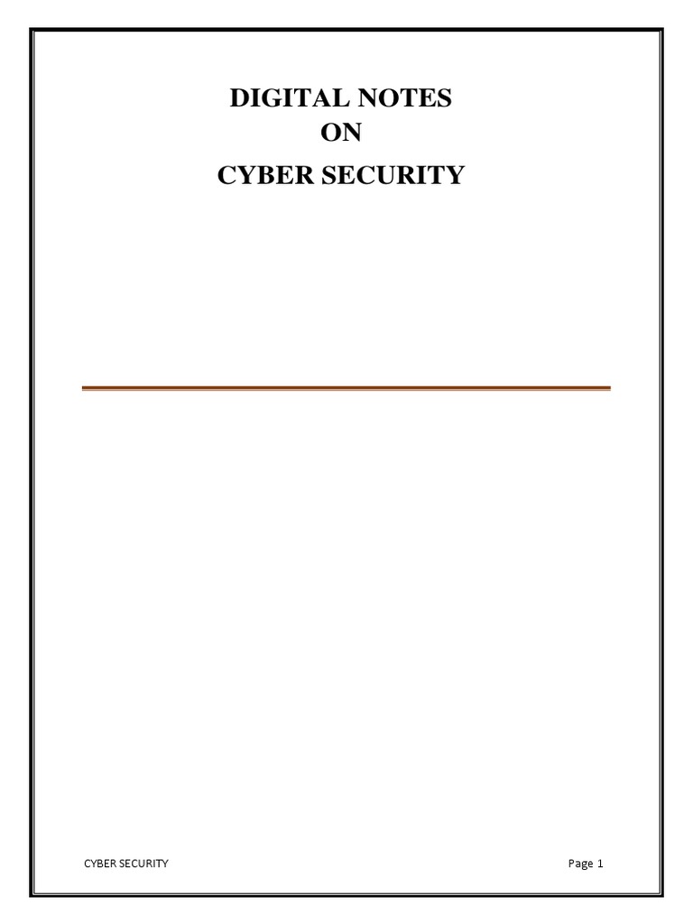 Digital notes on pdf computer security security