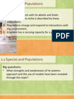 2.1 Species & Populations