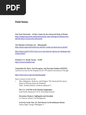 Field Notes