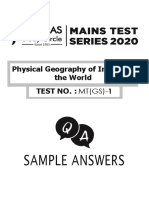 1. MT (GS)-1_SA_Physical Geography of India & the World