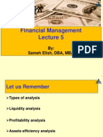 Finance and Accounting Lecture 5