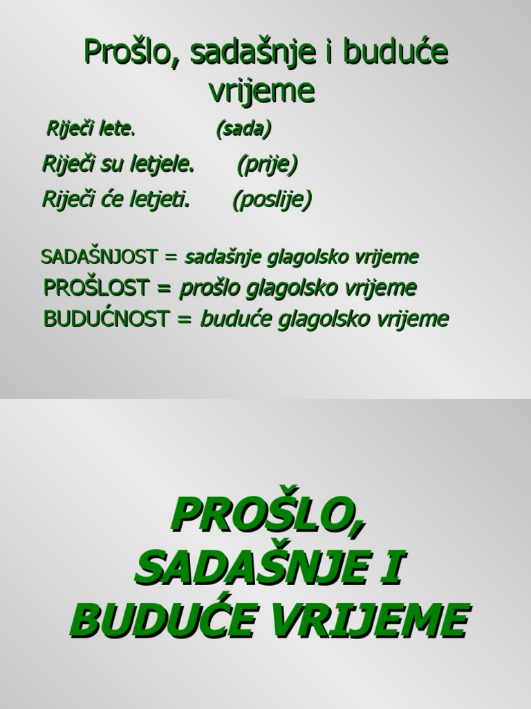 Proslo, Sadasnje I Buduce Vrijeme Lili PDF