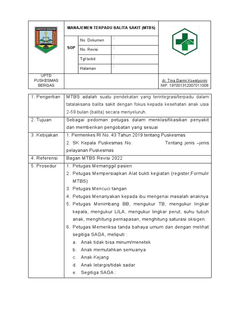 Sop MTBS | PDF