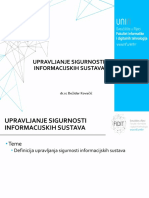 ISBT - Upravljanje Sigurnosti Informacijskiih Sustava