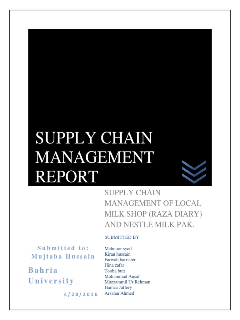 Supply Chain Management of Raza Dairy | PDF | Supply Chain | Logistics