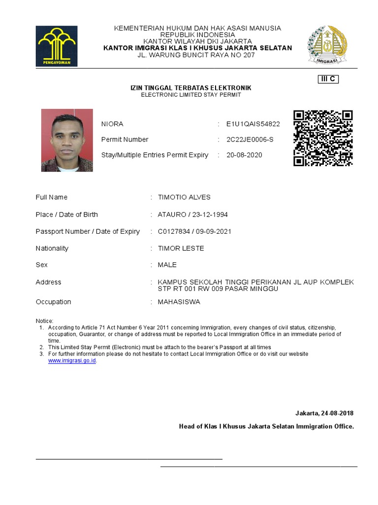 Electronic Stay Permit Guide | PDF