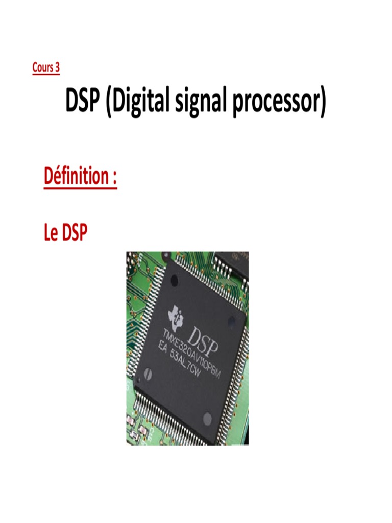 Introduction au DSP et ses applications | PDF | Processeur de signal ...