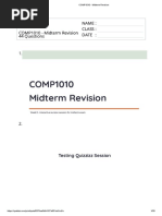 COMP1010 - Midterm Revision